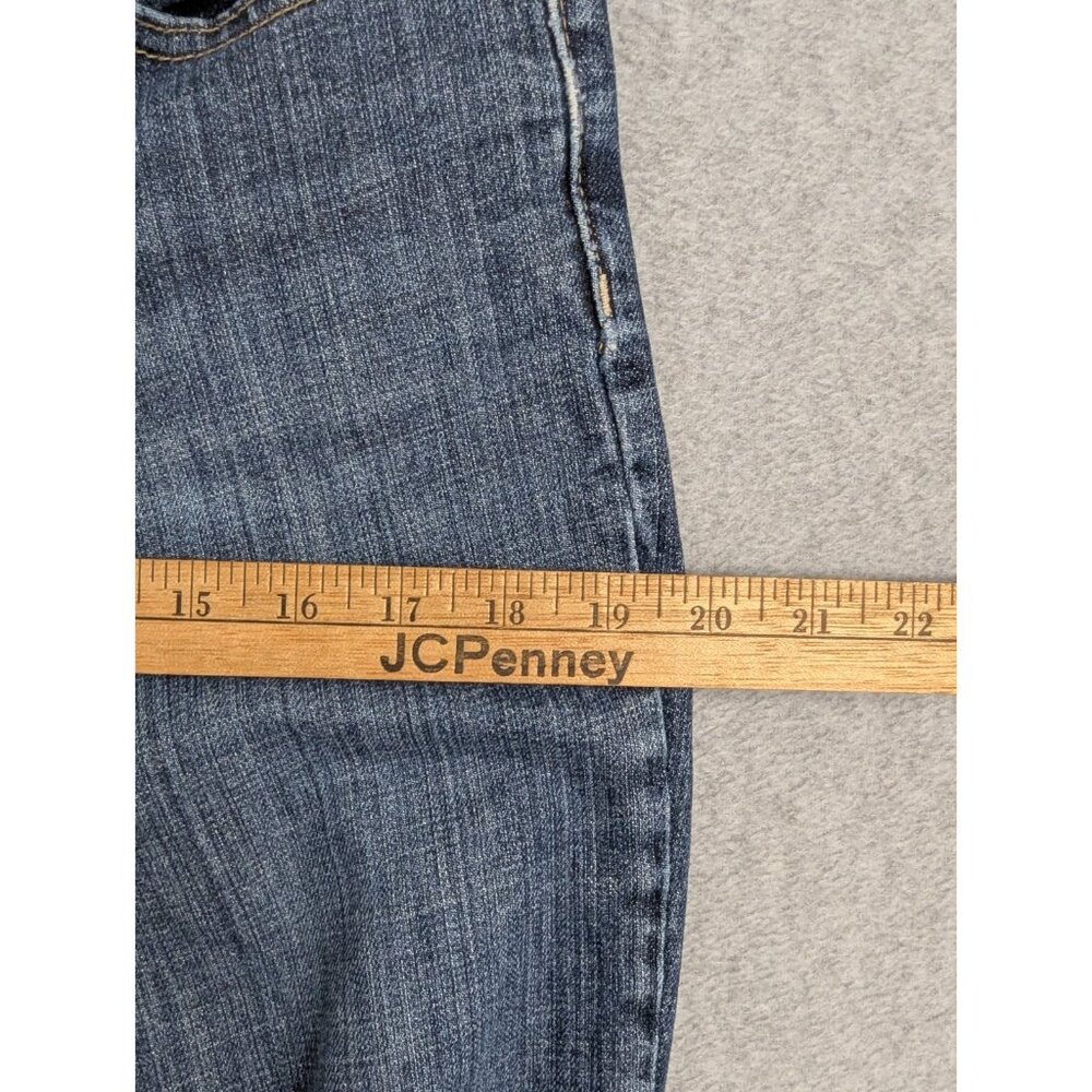 Gap Jeans Womens Size 10 Blue Classic Straight Leg Stretch Low Rise Whiskers Y2K - Picture 6 of 16